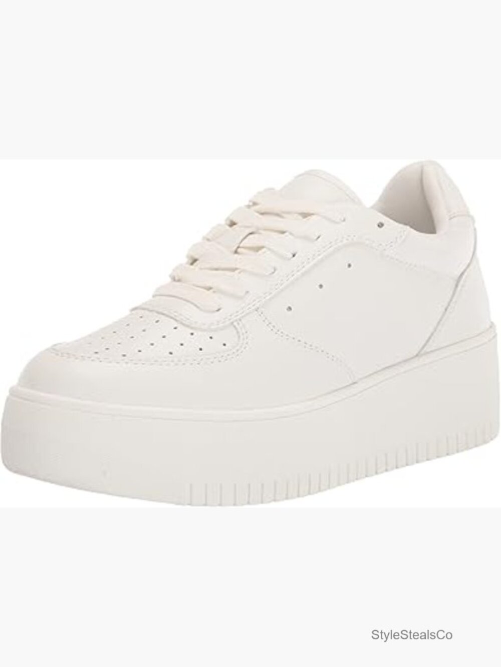 Platform Sneakers with 2-Inch Heel, Vegan Leather, True to Size